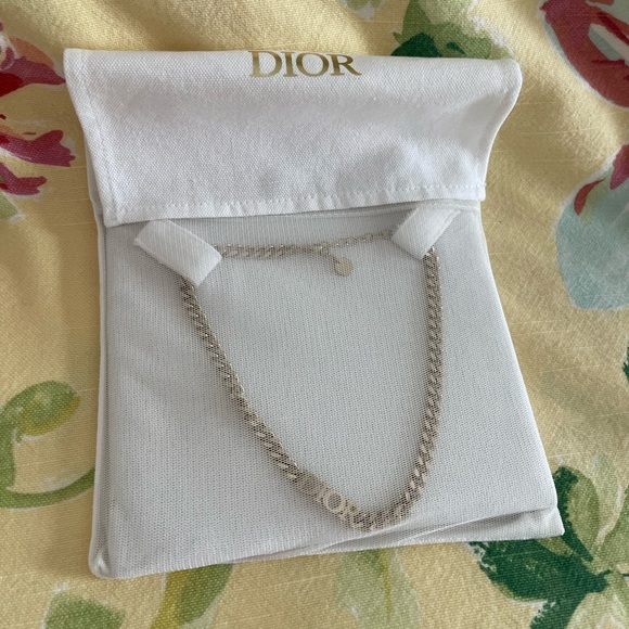 ❌SOLD OUT❌Dior Champaign Gold Spelled Logo Chain Choker - Picture 9 of 11